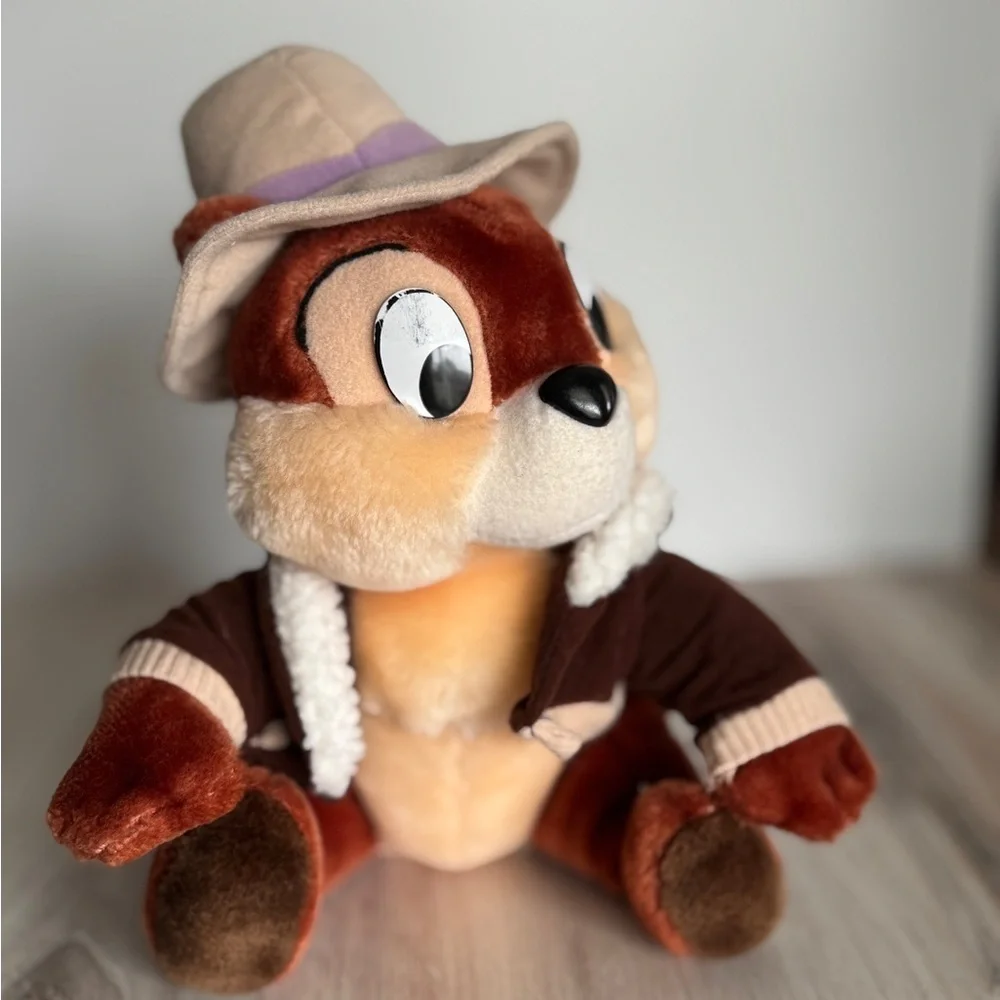 Vintage 90s Disney Parks Rescue Ranger Chip Plush – 12” Stuffed Animal